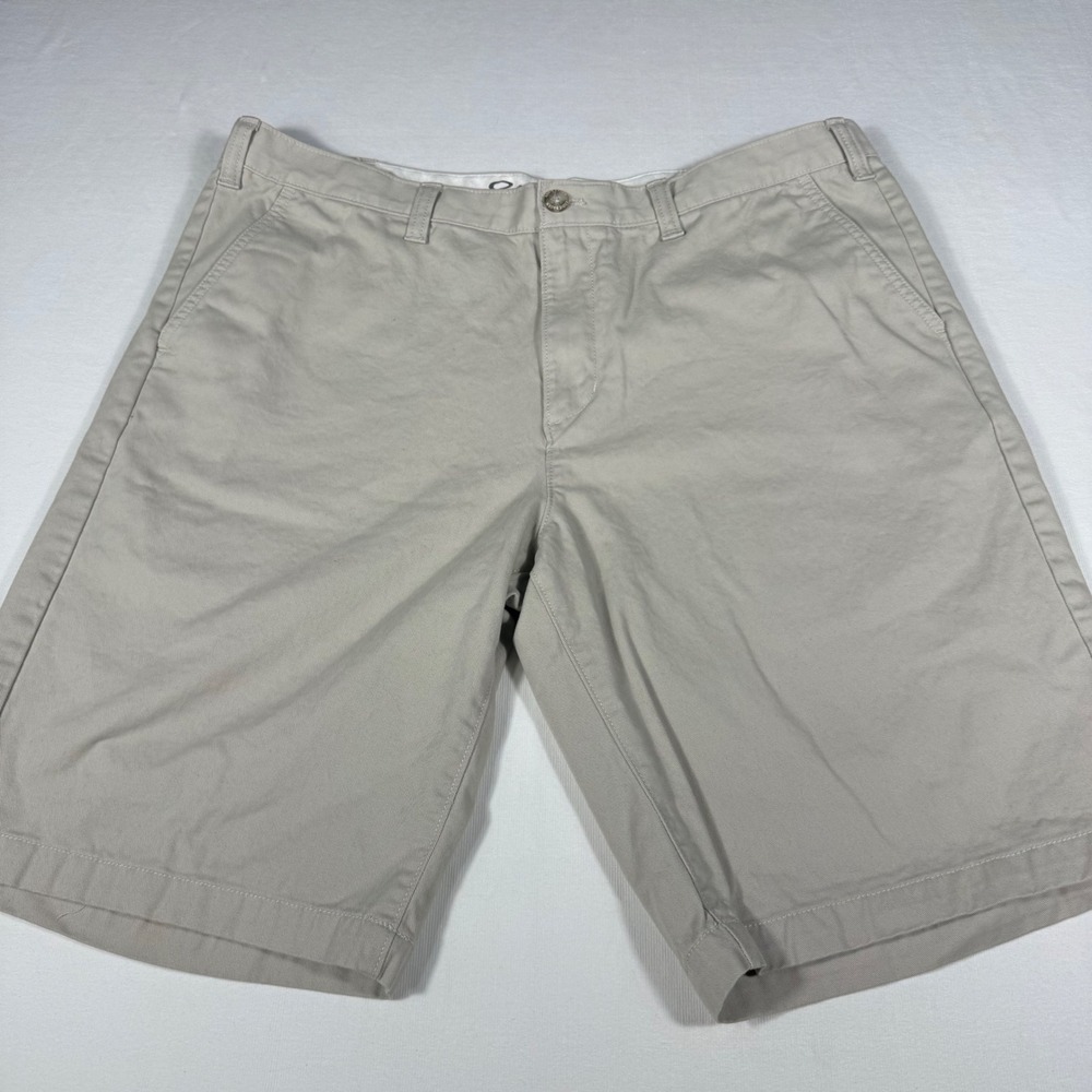 Eddie Bauer Legendwash Chino Shorts 38 Light Gray‎ Classic Fit 100% Cotton Mens